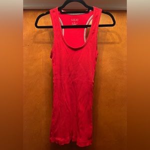 Max Rave Ribbed Tank - Red